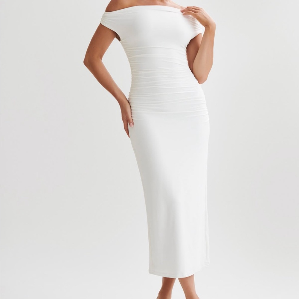 Meshki White One Shoulder Bodycon Dress